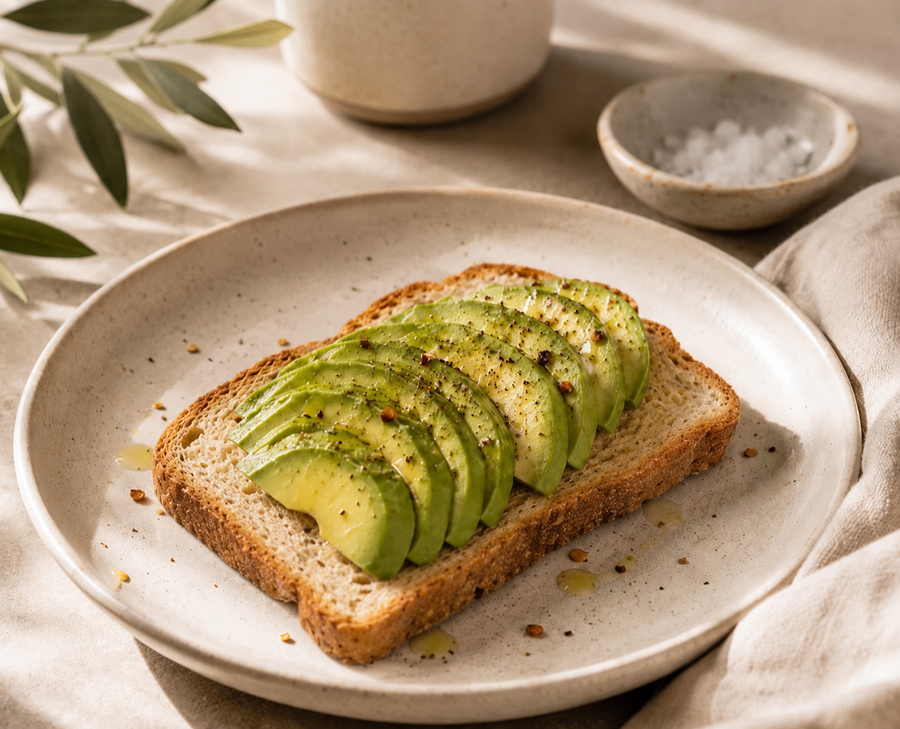 Avocado toast made with Mama Claudia bread