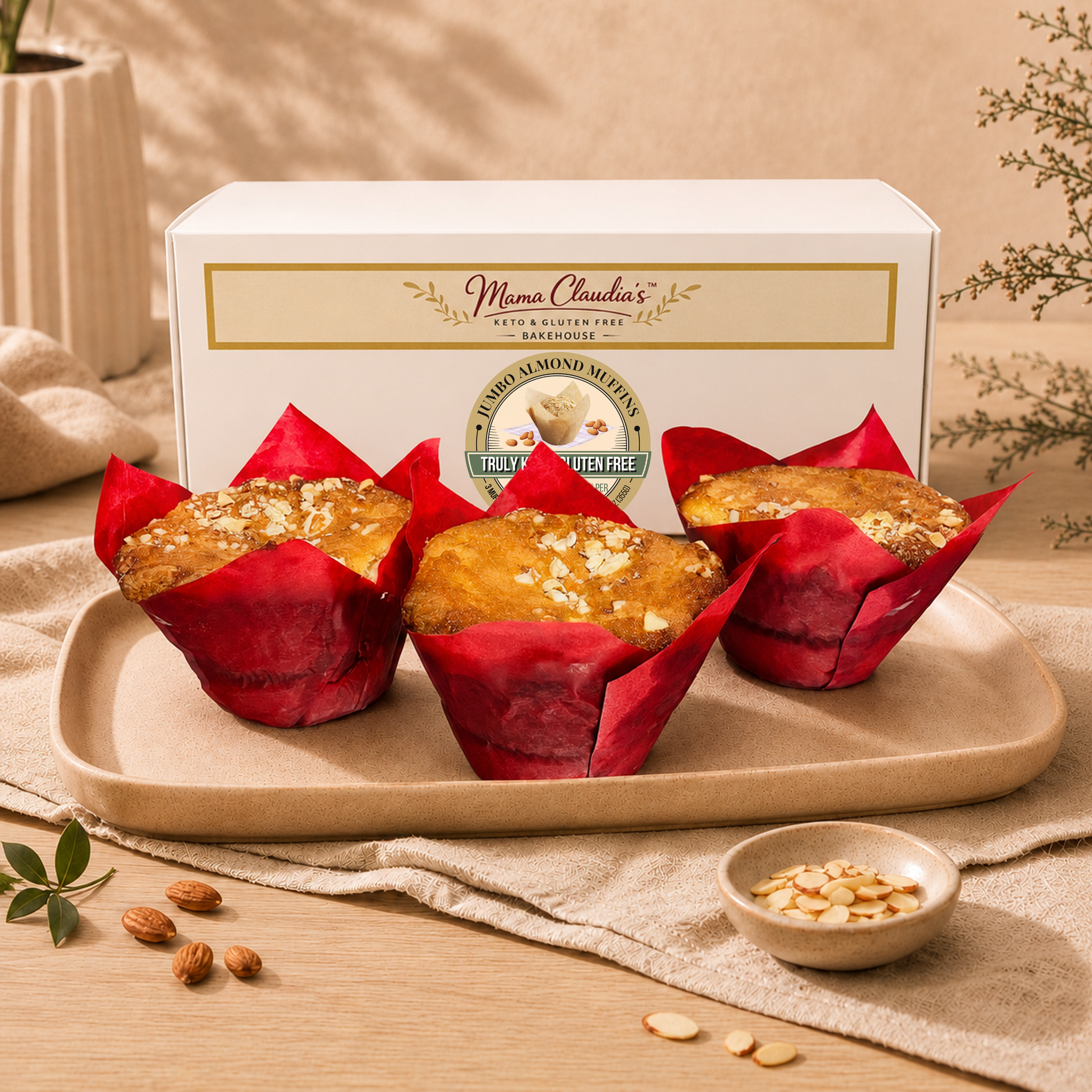 Jumbo Almond Muffins