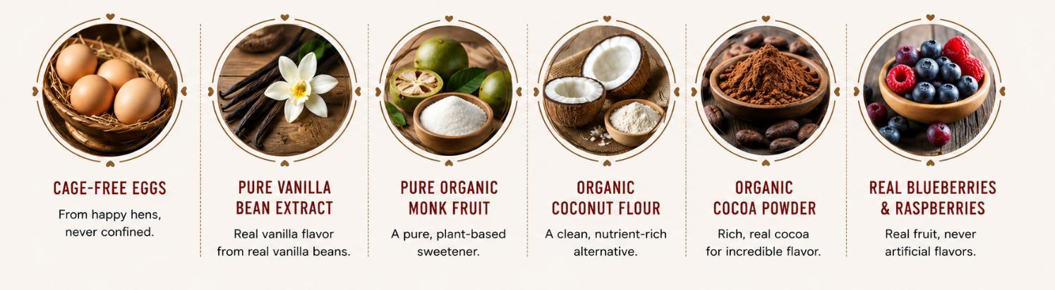 Examples of ingredients selected for Mama Claudia's recipes